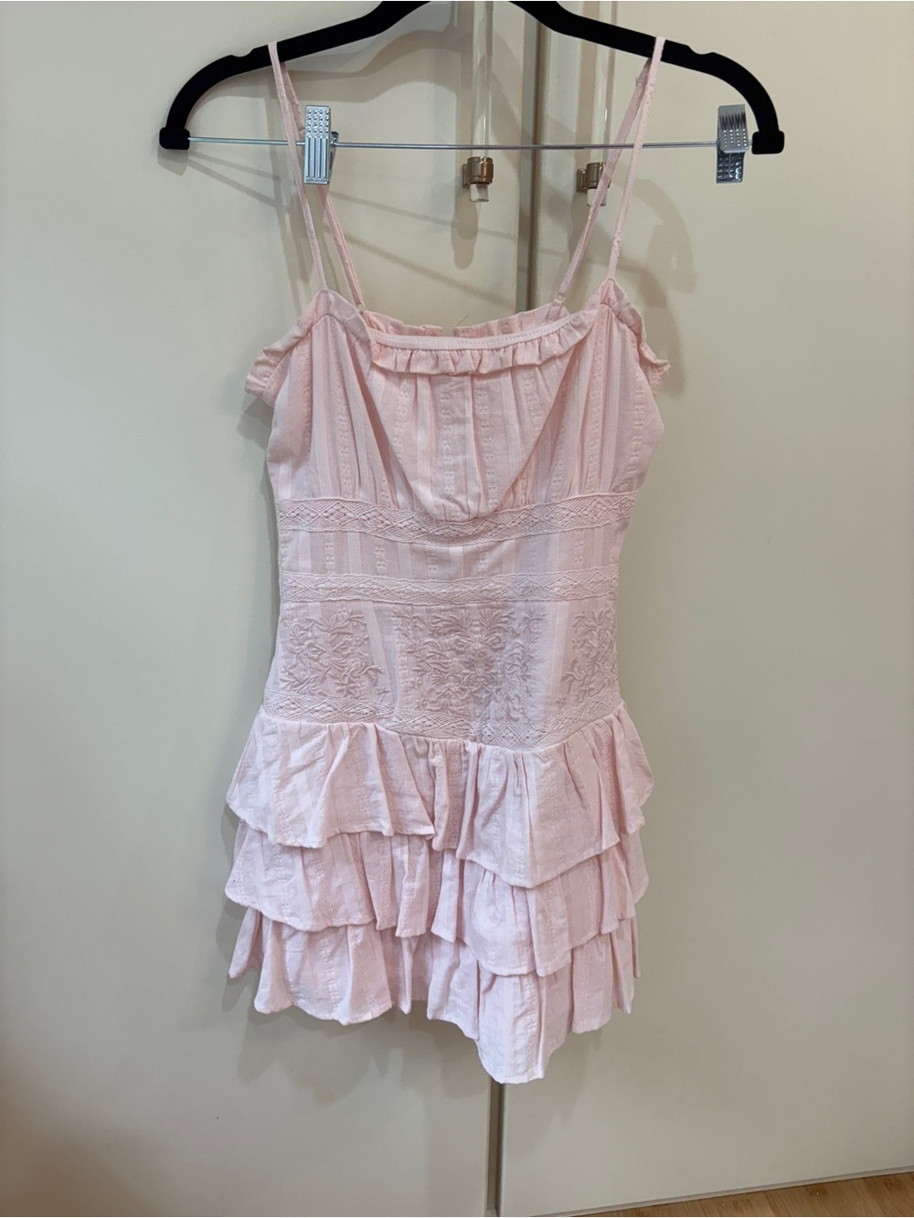 Altar'd State Light Pink Ruffle Mini Dress - Picture 1 of 4